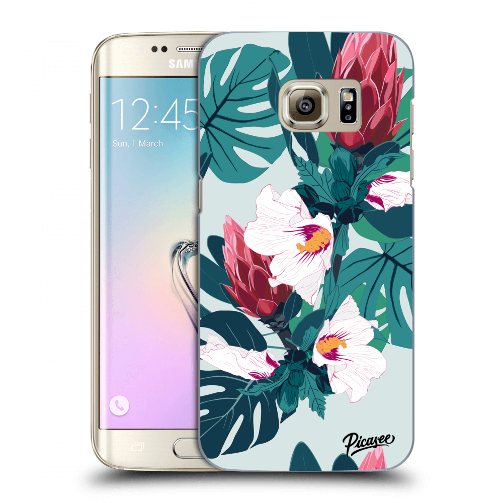 Picasee silikonowe przeźroczyste etui na Samsung Galaxy S7 Edge G935F - Rhododendron
