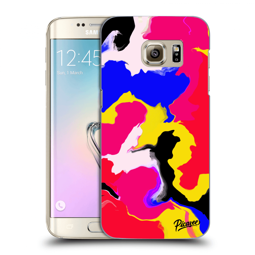 Picasee silikonowe przeźroczyste etui na Samsung Galaxy S7 Edge G935F - Watercolor