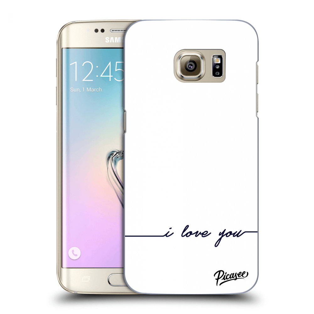 Picasee silikonowe przeźroczyste etui na Samsung Galaxy S7 Edge G935F - I love you