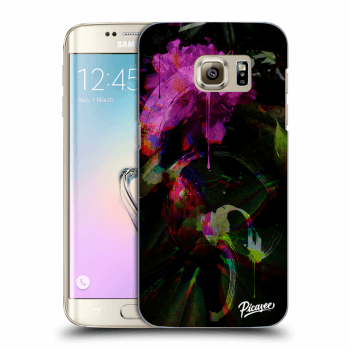 Picasee silikonowe przeźroczyste etui na Samsung Galaxy S7 Edge G935F - Peony Color