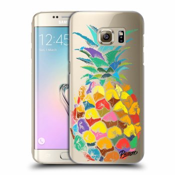 Picasee silikonowe przeźroczyste etui na Samsung Galaxy S7 Edge G935F - Pineapple