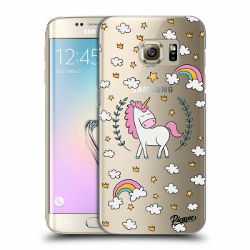 Picasee silikonowe przeźroczyste etui na Samsung Galaxy S7 Edge G935F - Unicorn star heaven