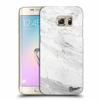 Picasee silikonowe przeźroczyste etui na Samsung Galaxy S7 Edge G935F - White marble