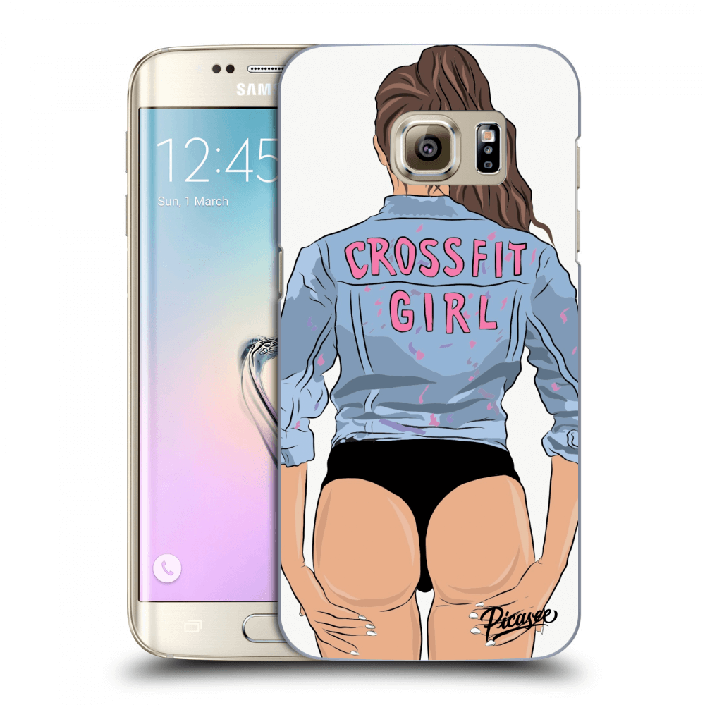 Picasee silikonowe przeźroczyste etui na Samsung Galaxy S7 Edge G935F - Crossfit girl - nickynellow