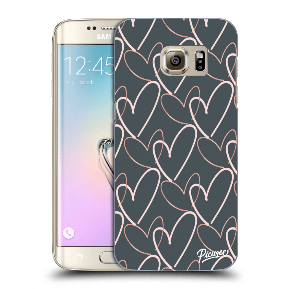 Picasee silikonowe przeźroczyste etui na Samsung Galaxy S7 Edge G935F - Lots of love