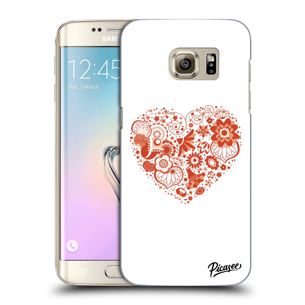 Picasee silikonowe przeźroczyste etui na Samsung Galaxy S7 Edge G935F - Big heart