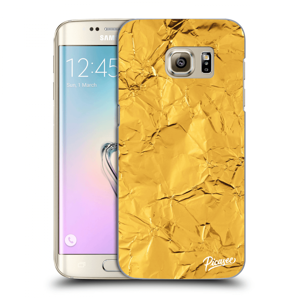 Picasee silikonowe przeźroczyste etui na Samsung Galaxy S7 Edge G935F - Gold