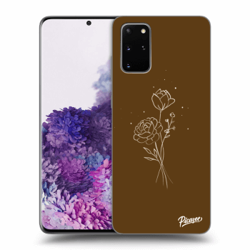 Etui na Samsung Galaxy S20+ G985F - Brown flowers