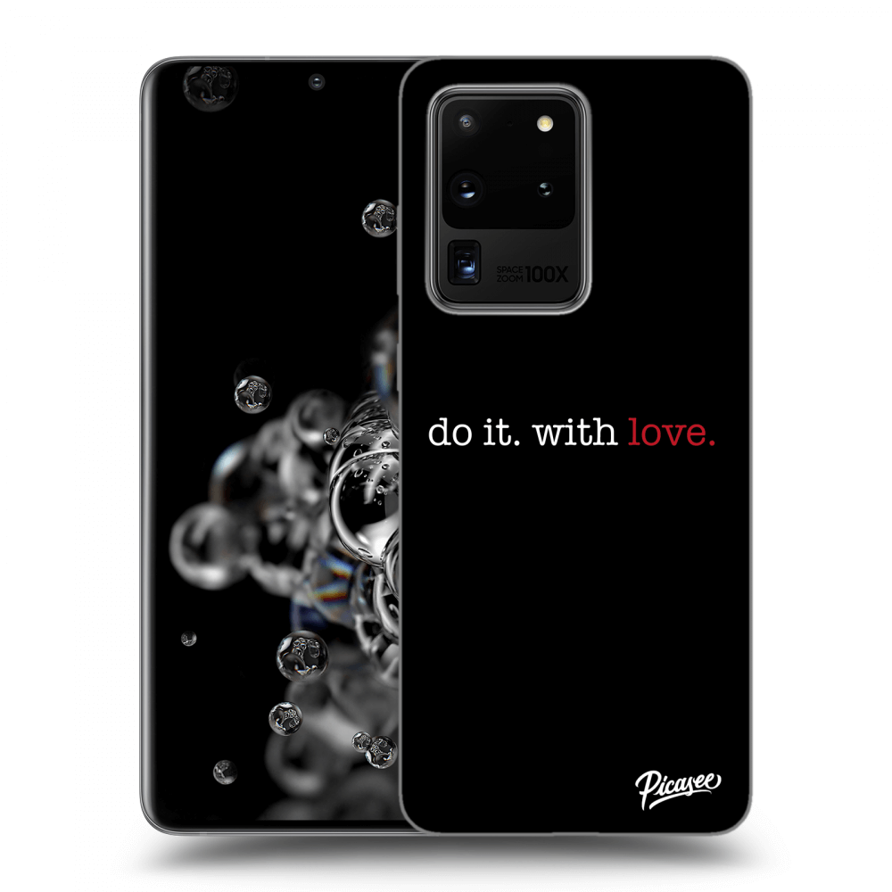 Picasee silikonowe czarne etui na Samsung Galaxy S20 Ultra 5G G988F - Do it. With love.