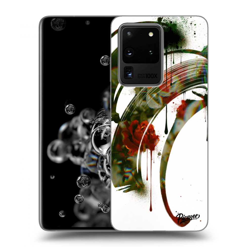 Picasee silikonowe przeźroczyste etui na Samsung Galaxy S20 Ultra 5G G988F - Roses white