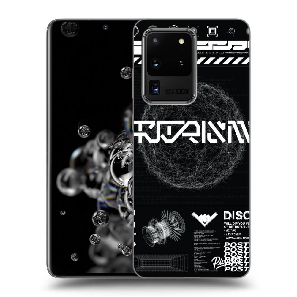 Picasee silikonowe przeźroczyste etui na Samsung Galaxy S20 Ultra 5G G988F - BLACK DISCO