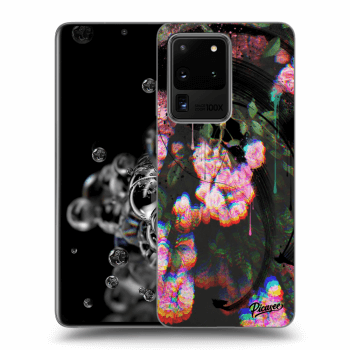 Picasee silikonowe przeźroczyste etui na Samsung Galaxy S20 Ultra 5G G988F - Rosebush black