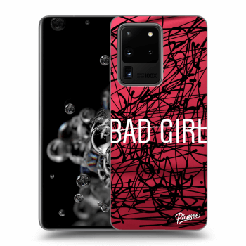 Picasee silikonowe czarne etui na Samsung Galaxy S20 Ultra 5G G988F - Bad girl