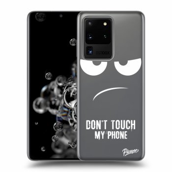 Picasee silikonowe przeźroczyste etui na Samsung Galaxy S20 Ultra 5G G988F - Don't Touch My Phone