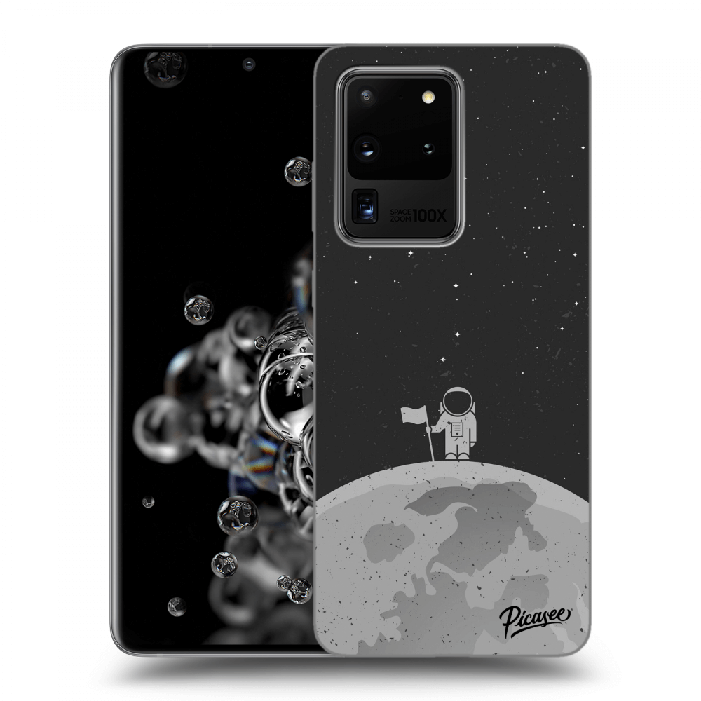 Picasee silikonowe czarne etui na Samsung Galaxy S20 Ultra 5G G988F - Astronaut