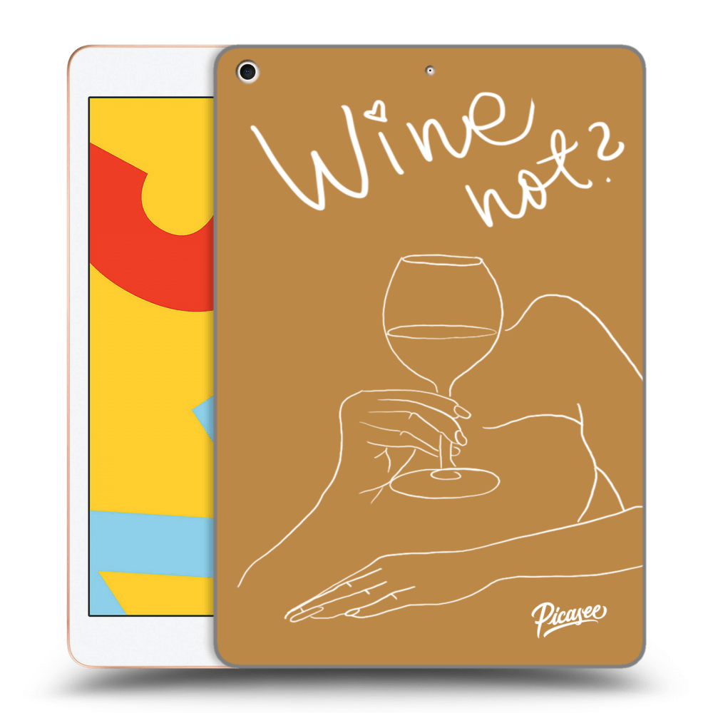 Picasee silikonowe czarne etui na Apple iPad 10.2" 2019 (7. gen) - Wine not