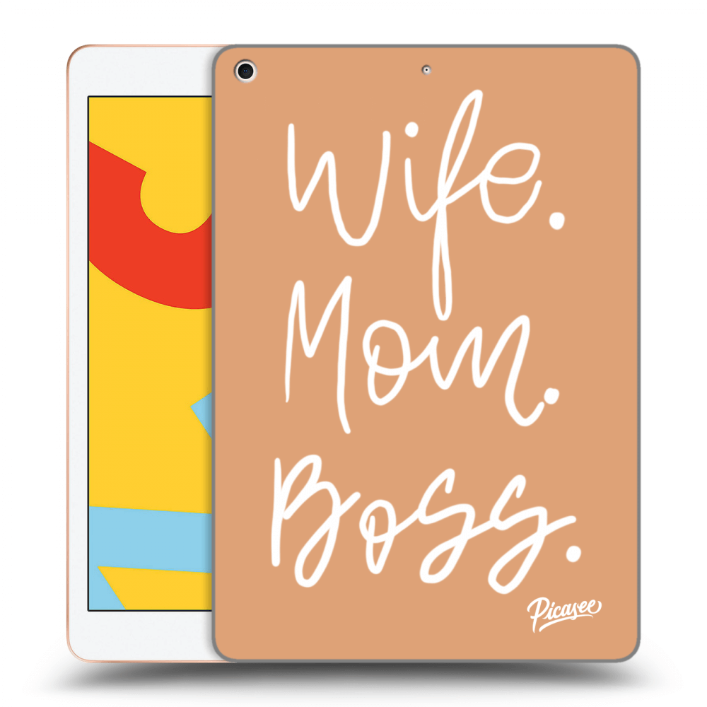 Picasee silikonowe przeźroczyste etui na Apple iPad 10.2" 2019 (7. gen) - Boss Mama