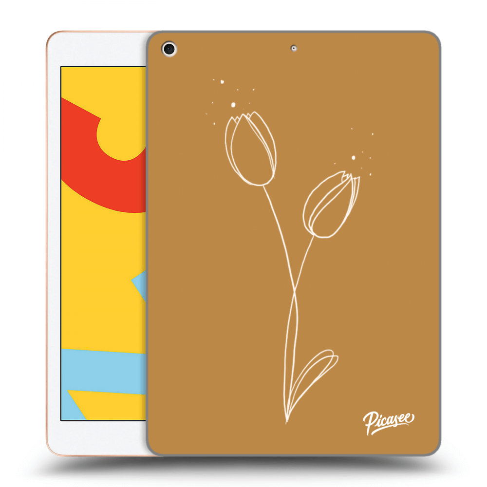 Picasee silikonowe przeźroczyste etui na Apple iPad 10.2" 2019 (7. gen) - Tulips