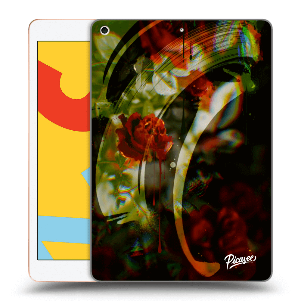 Picasee silikonowe przeźroczyste etui na Apple iPad 10.2" 2019 (7. gen) - Roses color