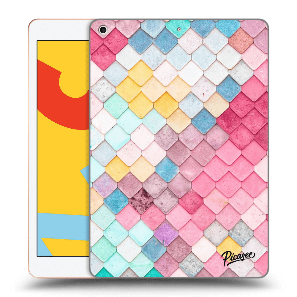 Picasee silikonowe przeźroczyste etui na Apple iPad 10.2" 2019 (7. gen) - Colorful roof