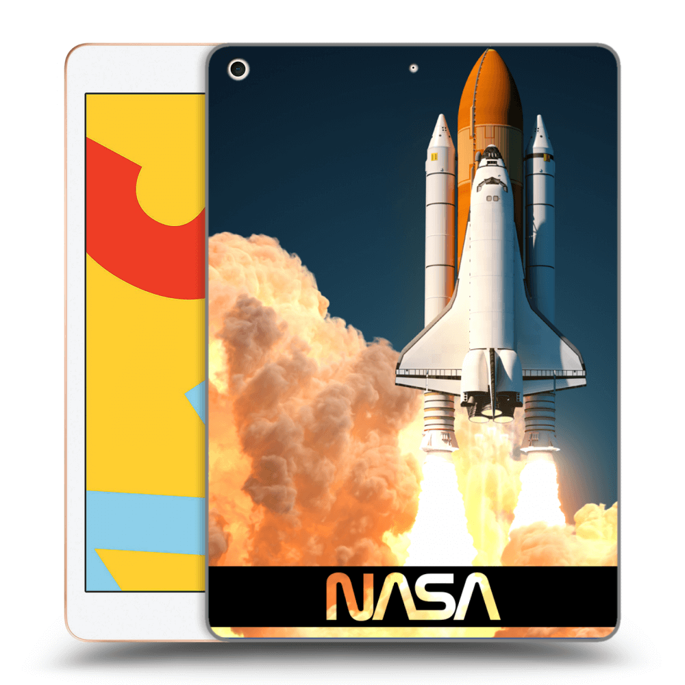 Picasee silikonowe czarne etui na Apple iPad 10.2" 2019 (7. gen) - Space Shuttle