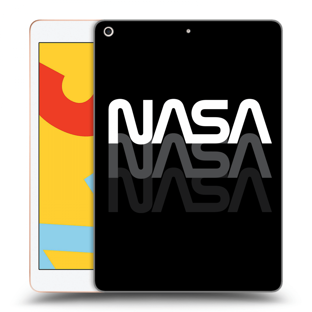Picasee silikonowe czarne etui na Apple iPad 10.2" 2019 (7. gen) - NASA Triple