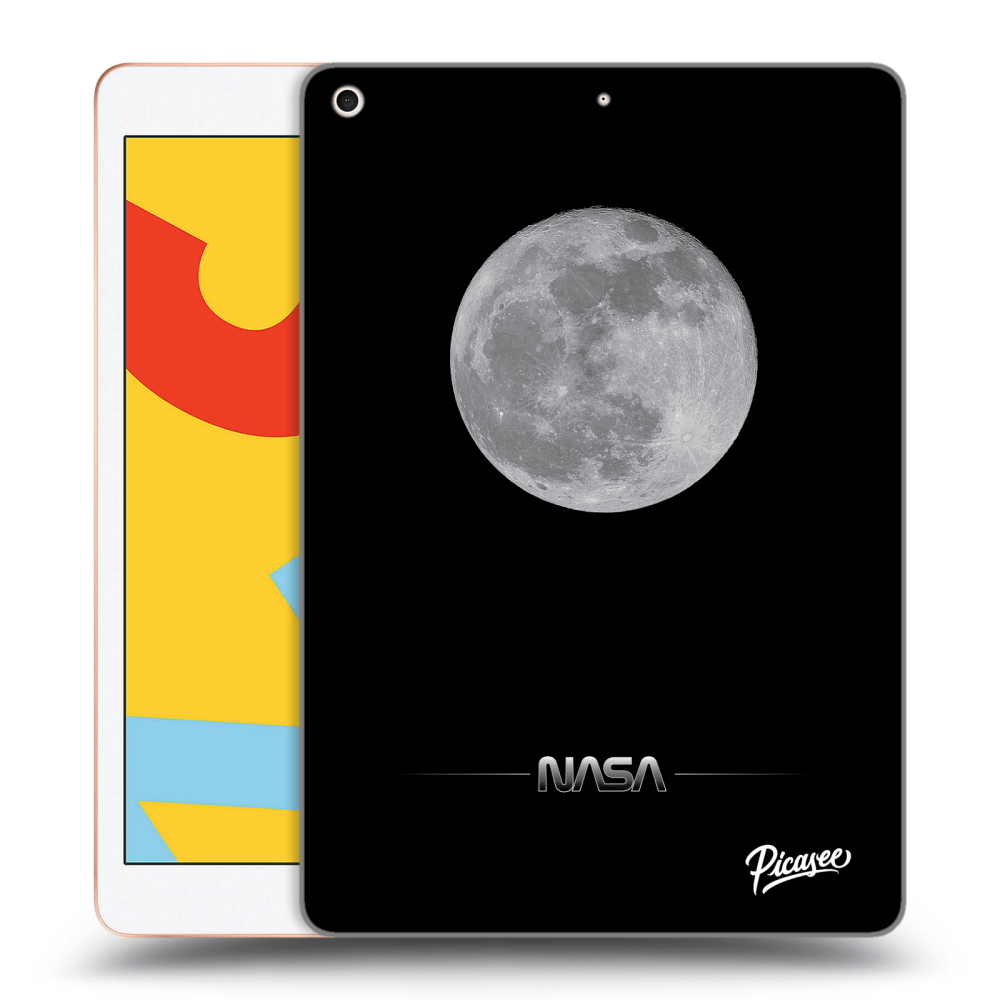 Picasee silikonowe czarne etui na Apple iPad 10.2" 2019 (7. gen) - Moon Minimal