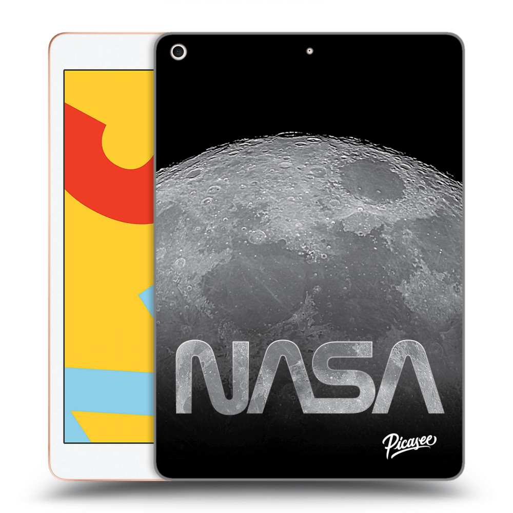 Picasee silikonowe czarne etui na Apple iPad 10.2" 2019 (7. gen) - Moon Cut