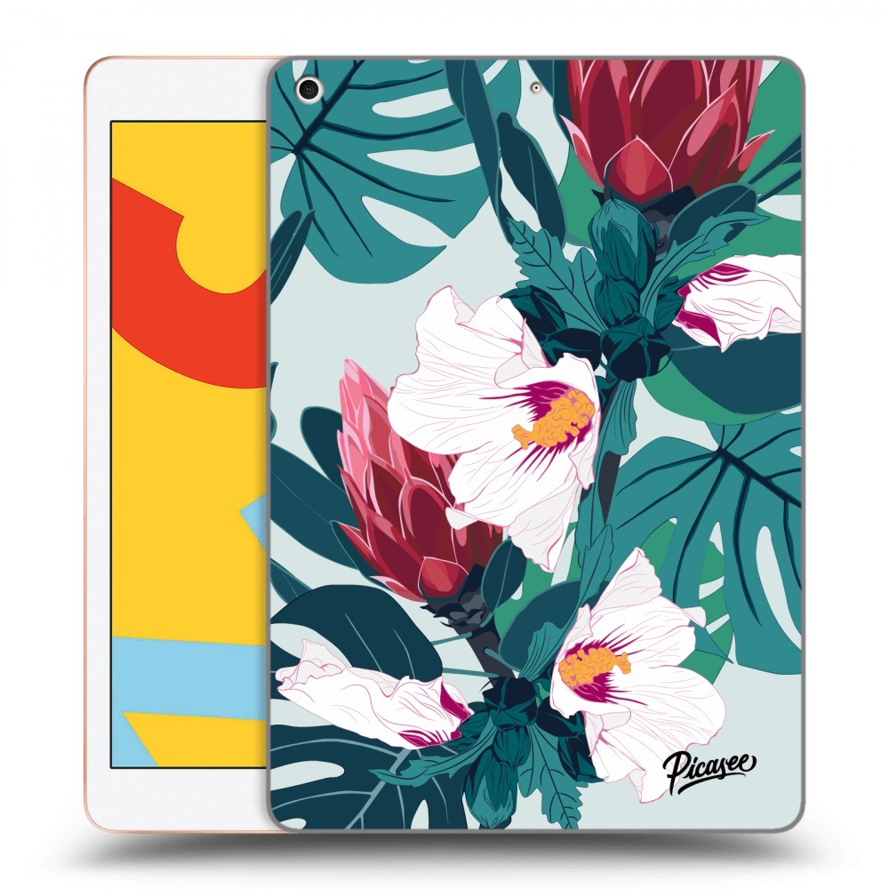 Picasee silikonowe czarne etui na Apple iPad 10.2" 2019 (7. gen) - Rhododendron