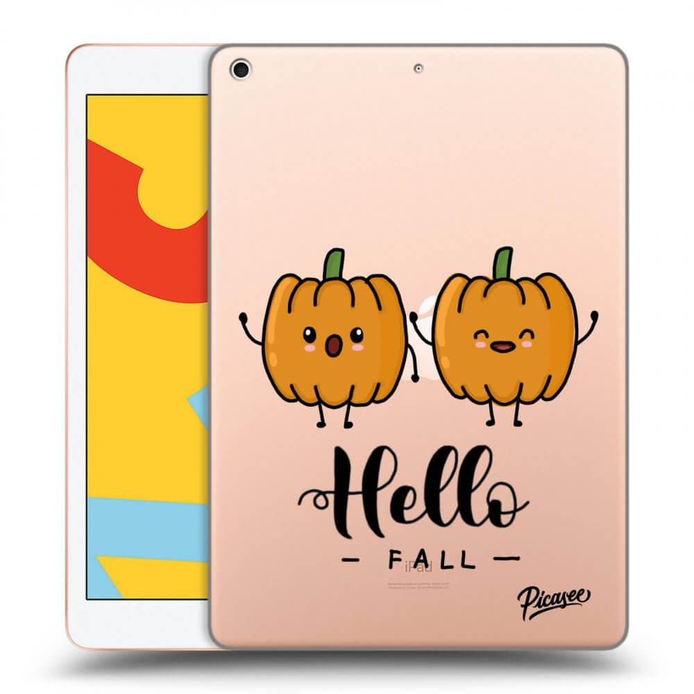 Picasee silikonowe przeźroczyste etui na Apple iPad 10.2" 2019 (7. gen) - Hallo Fall