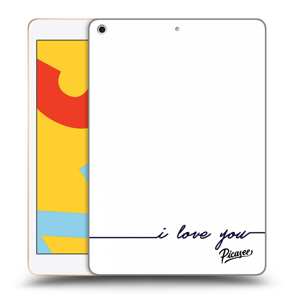 Picasee silikonowe czarne etui na Apple iPad 10.2" 2019 (7. gen) - I love you