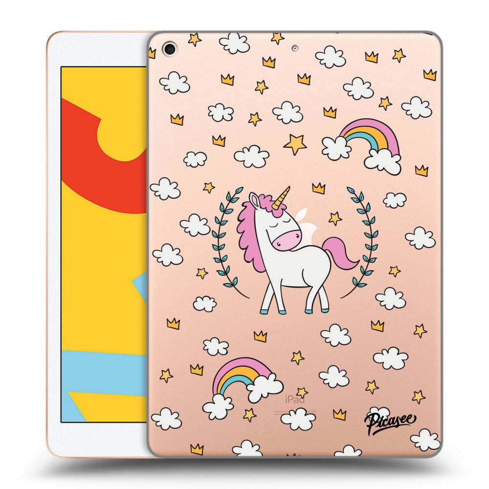 Picasee silikonowe przeźroczyste etui na Apple iPad 10.2" 2019 (7. gen) - Unicorn star heaven