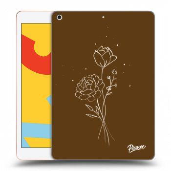 Etui na Apple iPad 2019 (7. gen) - Brown flowers