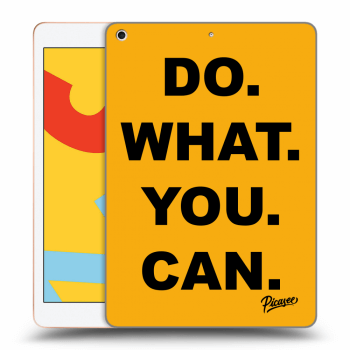 Picasee silikonowe czarne etui na Apple iPad 10.2" 2019 (7. gen) - Do What You Can