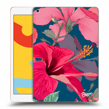 Picasee silikonowe czarne etui na Apple iPad 10.2" 2019 (7. gen) - Hibiscus