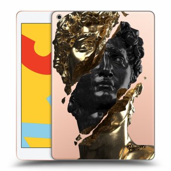 Picasee silikonowe przeźroczyste etui na Apple iPad 10.2" 2019 (7. gen) - Gold - Black