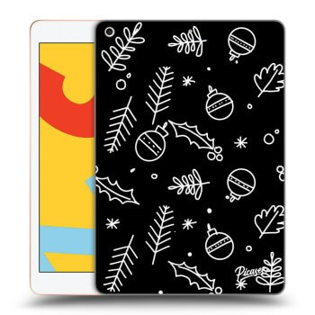 Picasee silikonowe czarne etui na Apple iPad 10.2" 2019 (7. gen) - Mistletoe