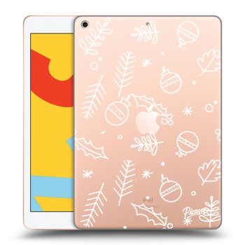Picasee silikonowe przeźroczyste etui na Apple iPad 10.2" 2019 (7. gen) - Mistletoe
