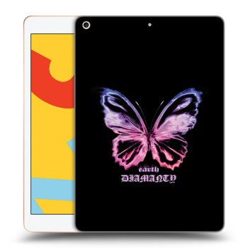 Picasee silikonowe przeźroczyste etui na Apple iPad 10.2" 2019 (7. gen) - Diamanty Purple