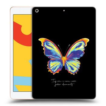 Picasee silikonowe przeźroczyste etui na Apple iPad 10.2" 2019 (7. gen) - Diamanty Black