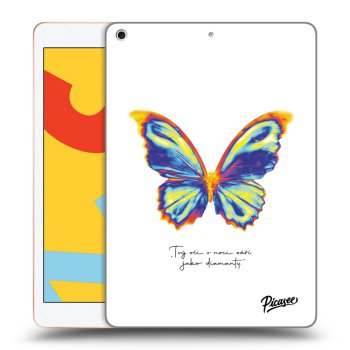 Picasee silikonowe przeźroczyste etui na Apple iPad 10.2" 2019 (7. gen) - Diamanty White