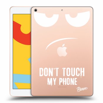 Picasee silikonowe przeźroczyste etui na Apple iPad 10.2" 2019 (7. gen) - Don't Touch My Phone