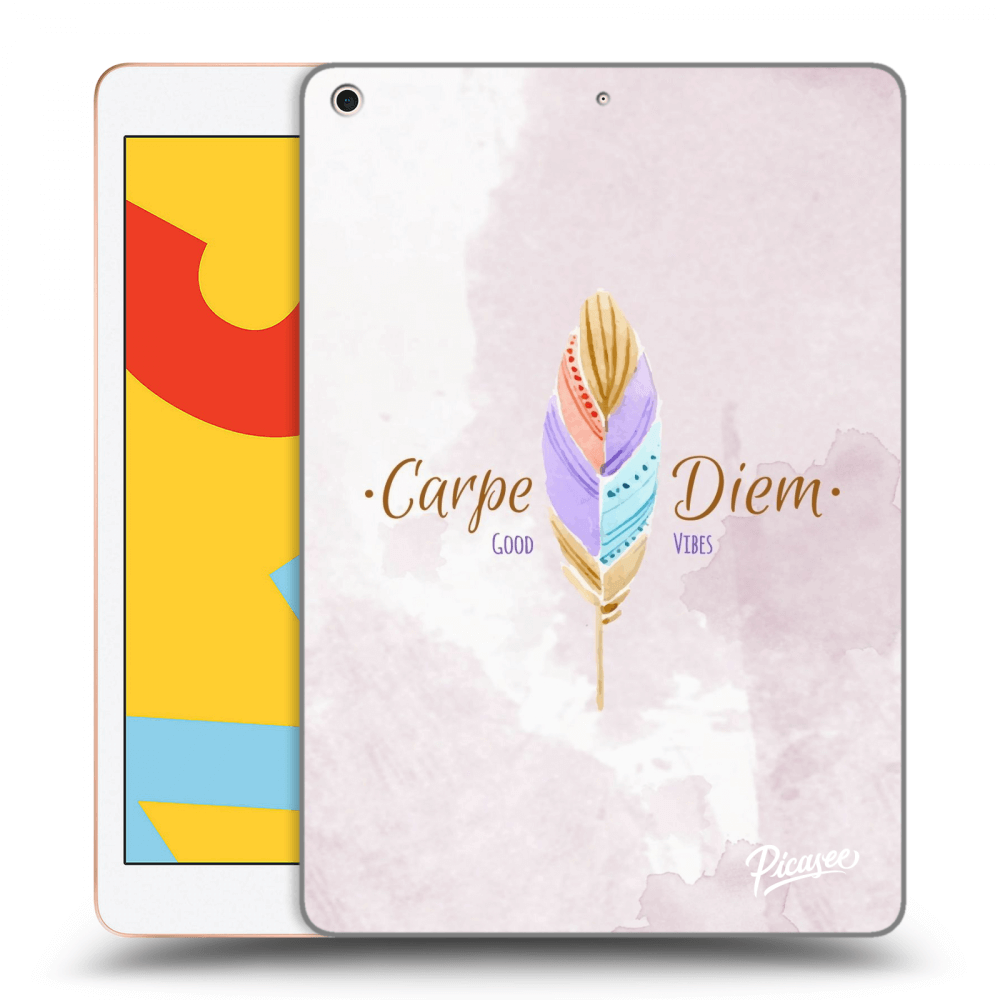 Picasee silikonowe przeźroczyste etui na Apple iPad 10.2" 2019 (7. gen) - Carpe Diem