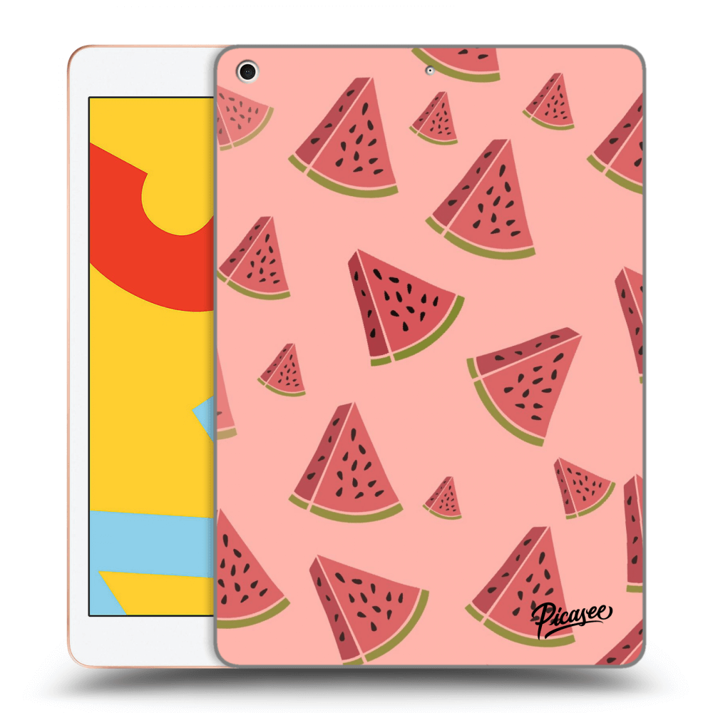 Picasee silikonowe czarne etui na Apple iPad 10.2" 2019 (7. gen) - Watermelon