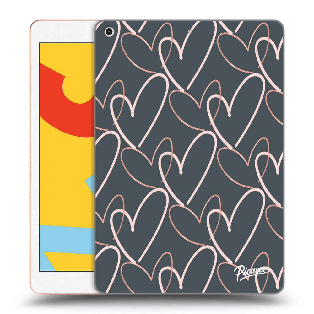 Picasee silikonowe przeźroczyste etui na Apple iPad 10.2" 2019 (7. gen) - Lots of love
