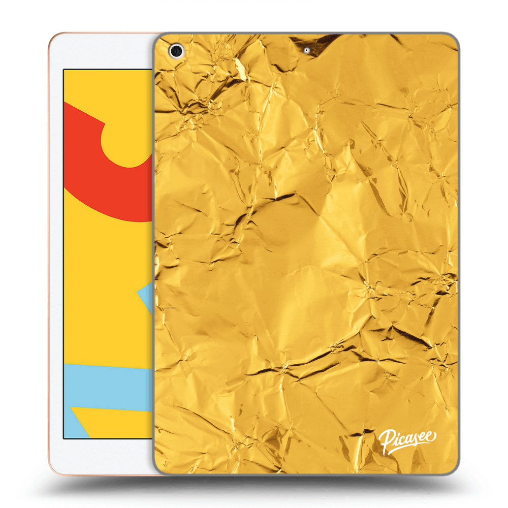 Picasee silikonowe przeźroczyste etui na Apple iPad 10.2" 2019 (7. gen) - Gold