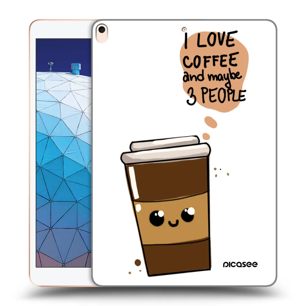 Picasee silikonowe przeźroczyste etui na Apple iPad Air 10.5" 2019 (3.gen) - Cute coffee