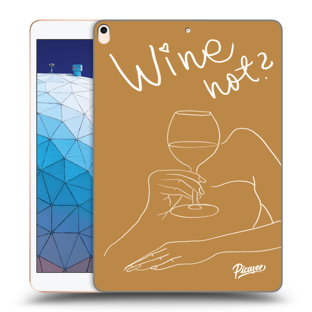 Picasee silikonowe czarne etui na Apple iPad Air 10.5" 2019 (3.gen) - Wine not