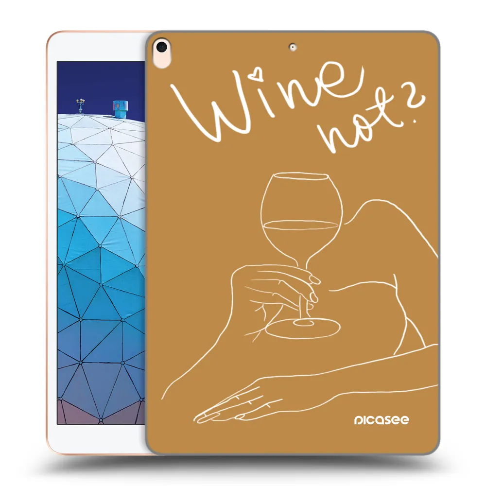 Picasee silikonowe przeźroczyste etui na Apple iPad Air 10.5" 2019 (3.gen) - Wine not