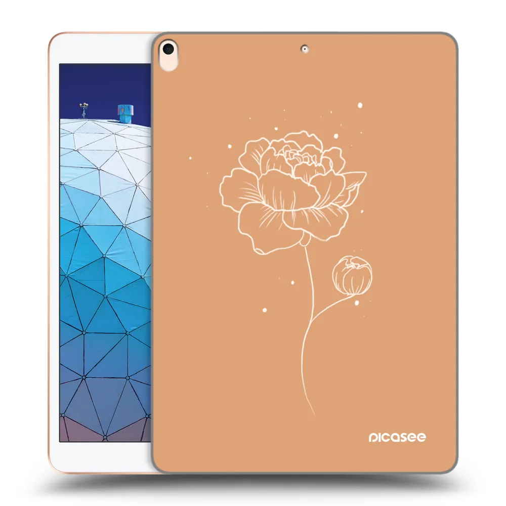 Picasee silikonowe przeźroczyste etui na Apple iPad Air 10.5" 2019 (3.gen) - Peonies